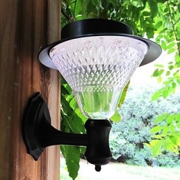 Lámpara de luz solar para exteriores, color blanco, para pared, para jardín, patio, puerta, camino