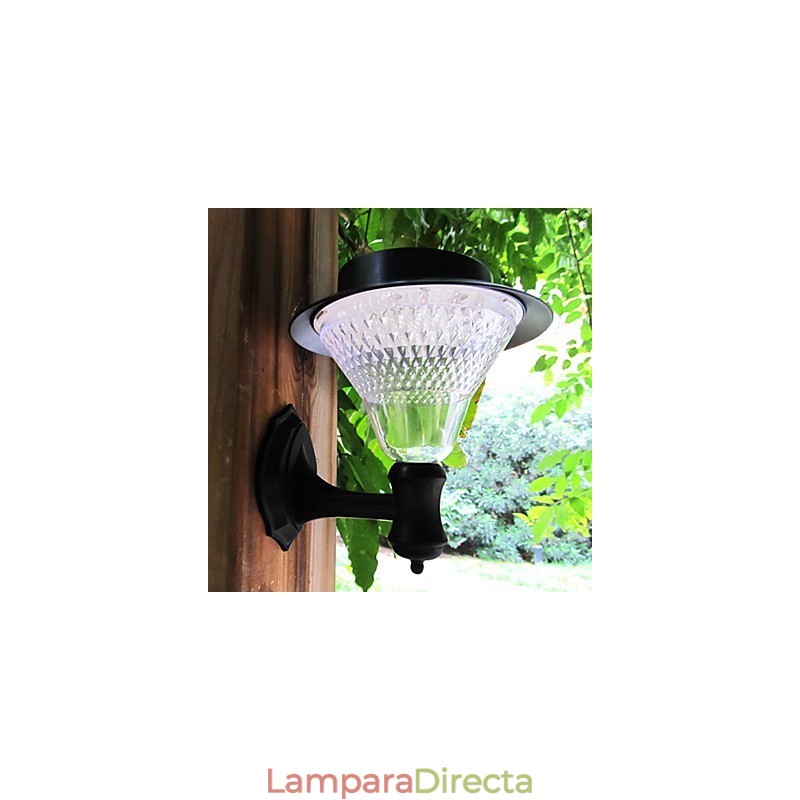 Lámpara de luz solar para exteriores, color blanco, para pared, para jardín, patio, puerta, camino