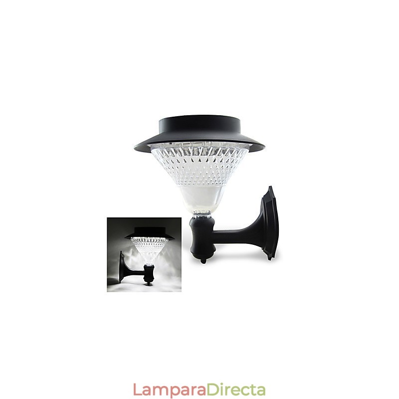 Lámpara de luz solar para exteriores, color blanco, para pared, para jardín, patio, puerta, camino