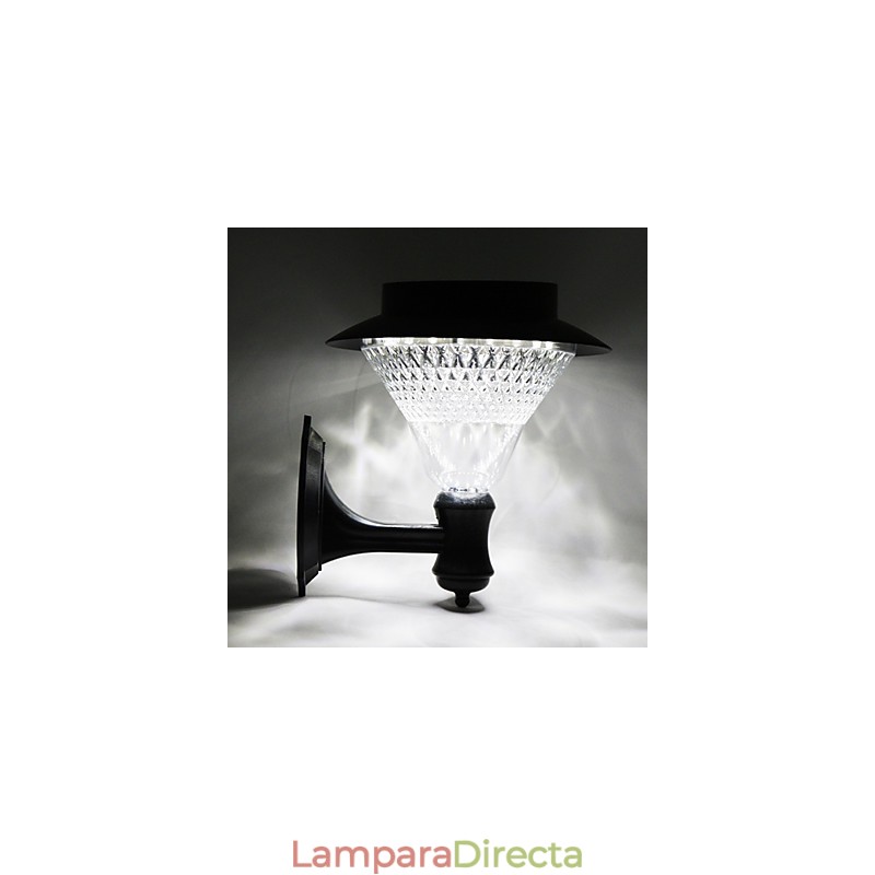 Lámpara de luz solar para exteriores, color blanco, para pared, para jardín, patio, puerta, camino