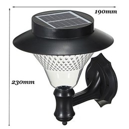 Lámpara de luz solar para exteriores, color blanco, para pared, para jardín, patio, puerta, camino