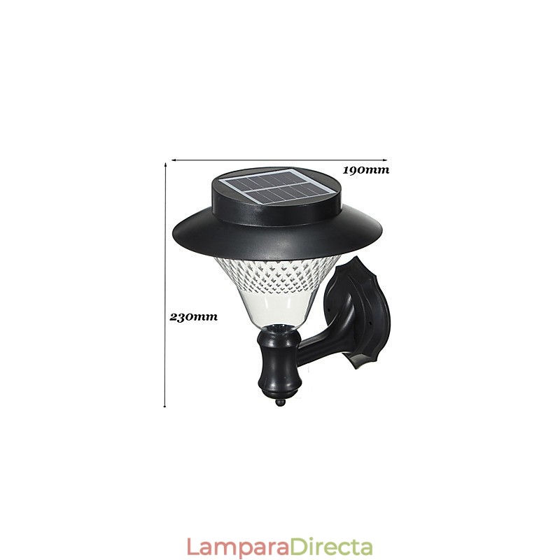 Lámpara de luz solar para exteriores, color blanco, para pared, para jardín, patio, puerta, camino