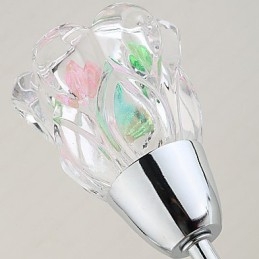 Lámpara de pared de cristal creativa contemporánea y contraída con flores creativas