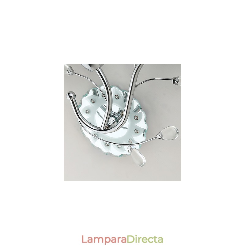 Lámpara de pared de cristal creativa contemporánea y contraída con flores creativas