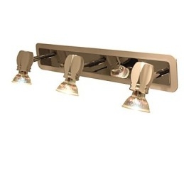 Lámparas de pared cromadas modernas para baño con 3 luces