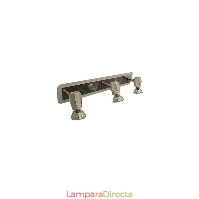 Lámparas de pared cromadas modernas para baño con 3 luces