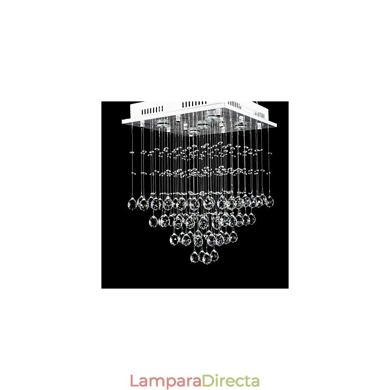 Lámpara empotrada moderna contemporánea de cristal galvanizado