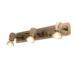 Lámparas de pared cromadas modernas para baño con 3 luces