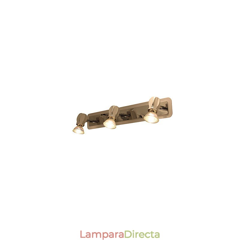Lámparas de pared cromadas modernas para baño con 3 luces