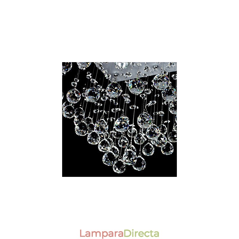 Lámpara empotrada moderna contemporánea de cristal galvanizado