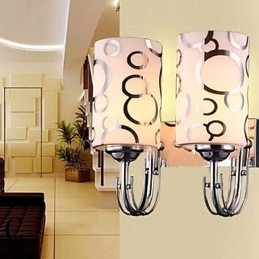 Lámparas de pared de cristal creativas, contemporáneas y contraídas.