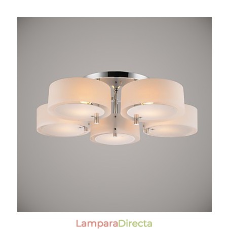 Lámpara de techo moderna contemporánea de 5 luces de metal con montaje empotrado Lámpara de techo moderna contemporánea de 5 luces de metal con montaje empotrado