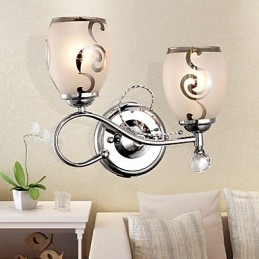 Lámpara de pared de cristal de estilo europeo, creativa, contemporánea y concisa.