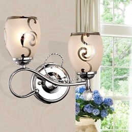 Lámpara de pared de cristal de estilo europeo, creativa, contemporánea y concisa.