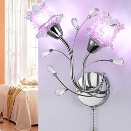 Lámparas de pared de cristal creativas, contemporáneas y contraídas.