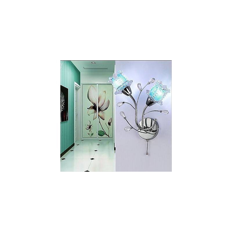 Lámparas de pared de cristal creativas, contemporáneas y contraídas.