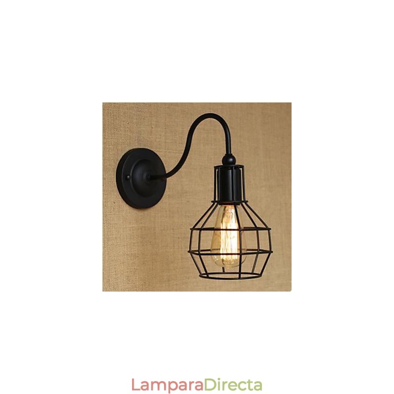 Lámpara de pared de hierro forjado para bares y restaurantes modernos. Sala de estar, pasillo, escaleras, cafetería.