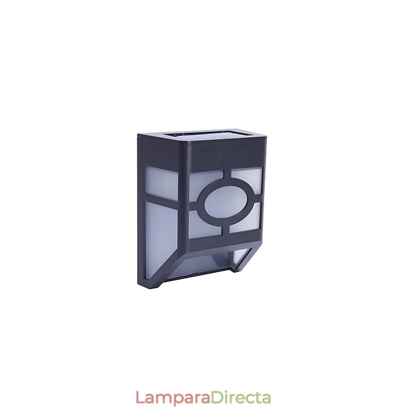 Lámpara de pared solar de color amarillo cálido con 2 faroles para terraza