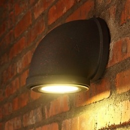 Lámpara de pared estilo loft con personalidad vintage para barra de bar, lámpara de pared con tubería de agua, iluminación para escaleras y balcones.