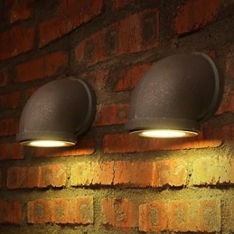 Lámpara de pared estilo loft con personalidad vintage para barra de bar, lámpara de pared con tubería de agua, iluminación para escaleras y balcones.