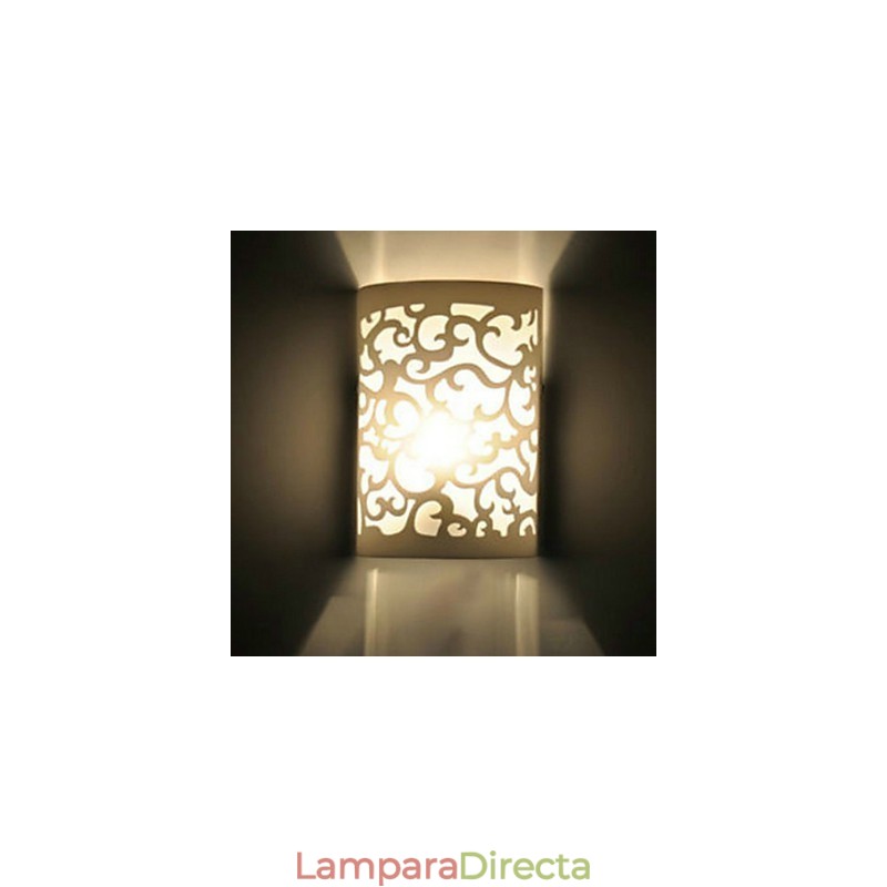 Lámpara de pared de madera TODO AZUL con decoración de alta calidad de patrones tallados o diseños