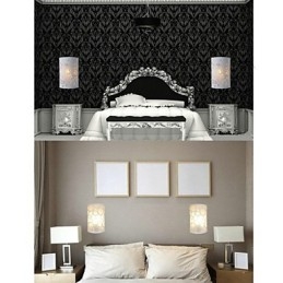 Lámpara de pared de madera TODO AZUL con decoración de alta calidad de patrones tallados o diseños