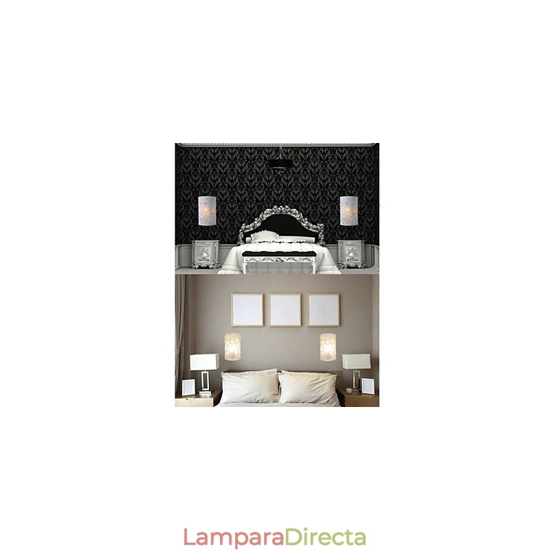 Lámpara de pared de madera TODO AZUL con decoración de alta calidad de patrones tallados o diseños