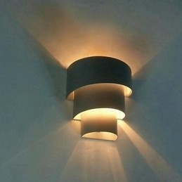 Lámpara de pared en espiral de diseño moderno y de moda de alta calidad, lámpara de pared creativa