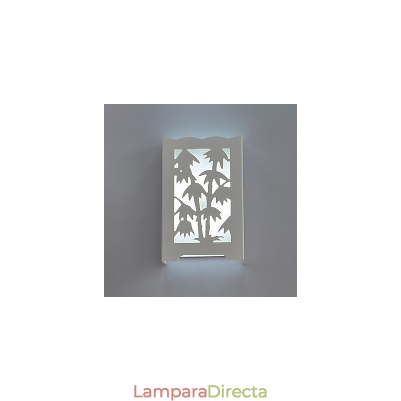 Lámparas de pared de bambú con diseños creativos y modernos de tallado en blanco.