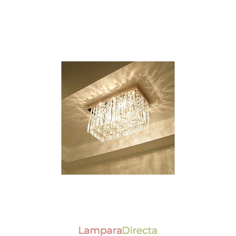 Lámpara de techo moderna y contemporánea de cristal y metal