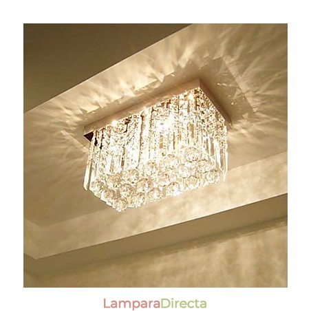 Lámpara de techo moderna y contemporánea de cristal y metal Lámpara de techo moderna y contemporánea de cristal y metal
