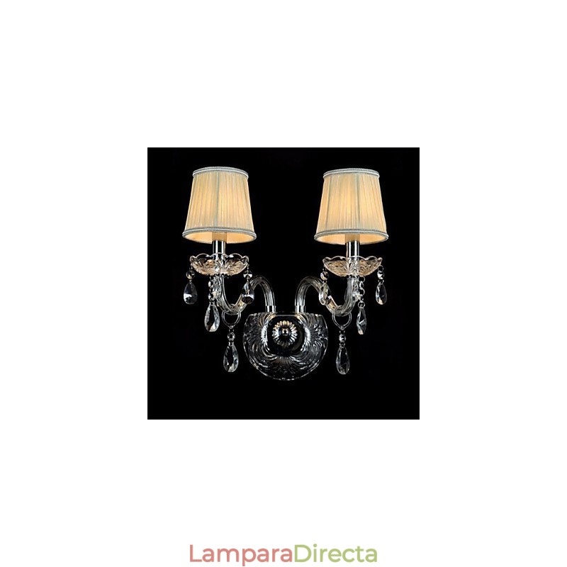 Apliques de pared estilo mini cristal, luces de pared con forma de vela, vidrio moderno y contemporáneo