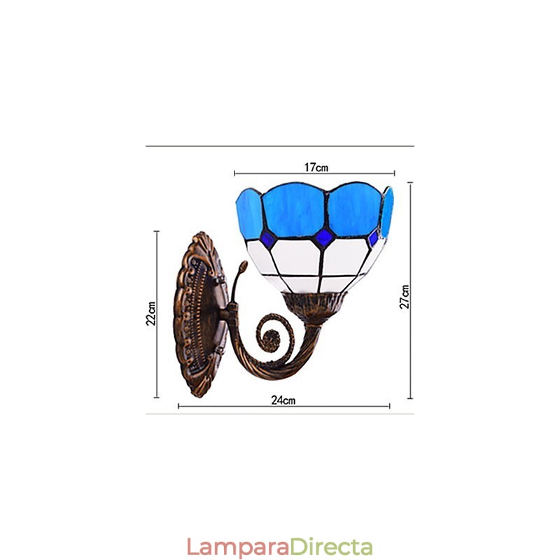 Lámpara de pared de estilo europeo que restaura formas antiguas, luces de cristal mediterráneas creativas