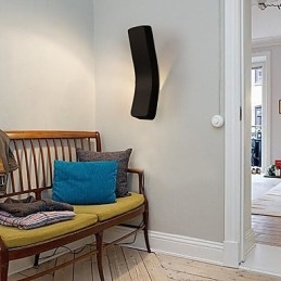 Lámpara de pared de hierro forjado curvado, creativa, contemporánea y contraída, Power Lights