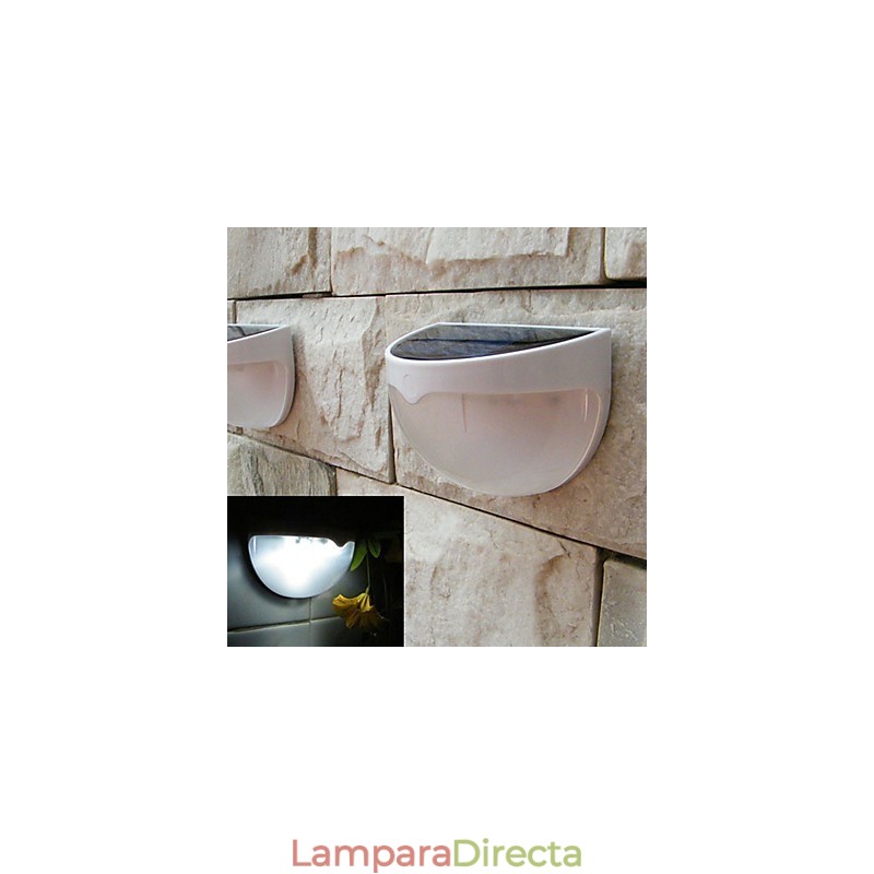 Lámpara solar para jardín exterior con sensor automático (blanca)