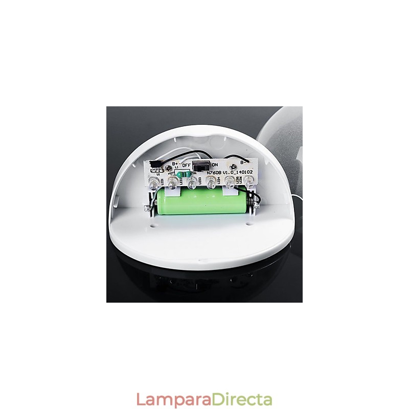 Lámpara solar para jardín exterior con sensor automático (blanca)