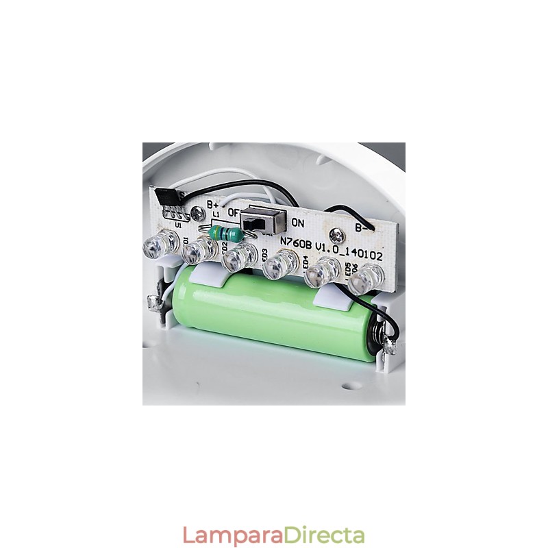 Lámpara solar para jardín exterior con sensor automático (blanca)