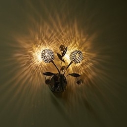 Apliques de pared de cristal estilo mini, modernos y contemporáneos de metal.