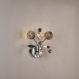 Apliques de pared de cristal estilo mini, modernos y contemporáneos de metal.