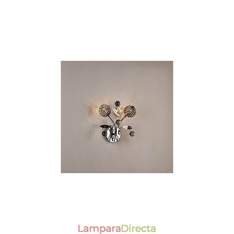 Apliques de pared de cristal estilo mini, modernos y contemporáneos de metal.