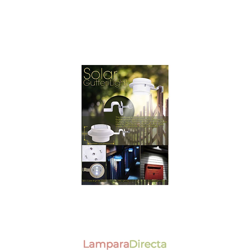 Lámpara solar para techo, valla, lámpara de valla, luces, luces de pasillo, lámpara de pared, lavabo