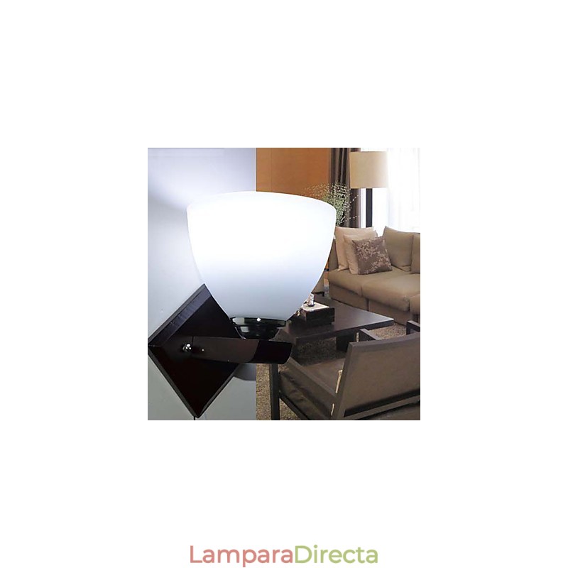 Lámpara de pared de cristal cálida y moderna para la cabecera de la cama.