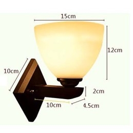 Lámpara de pared de cristal cálida y moderna para la cabecera de la cama.