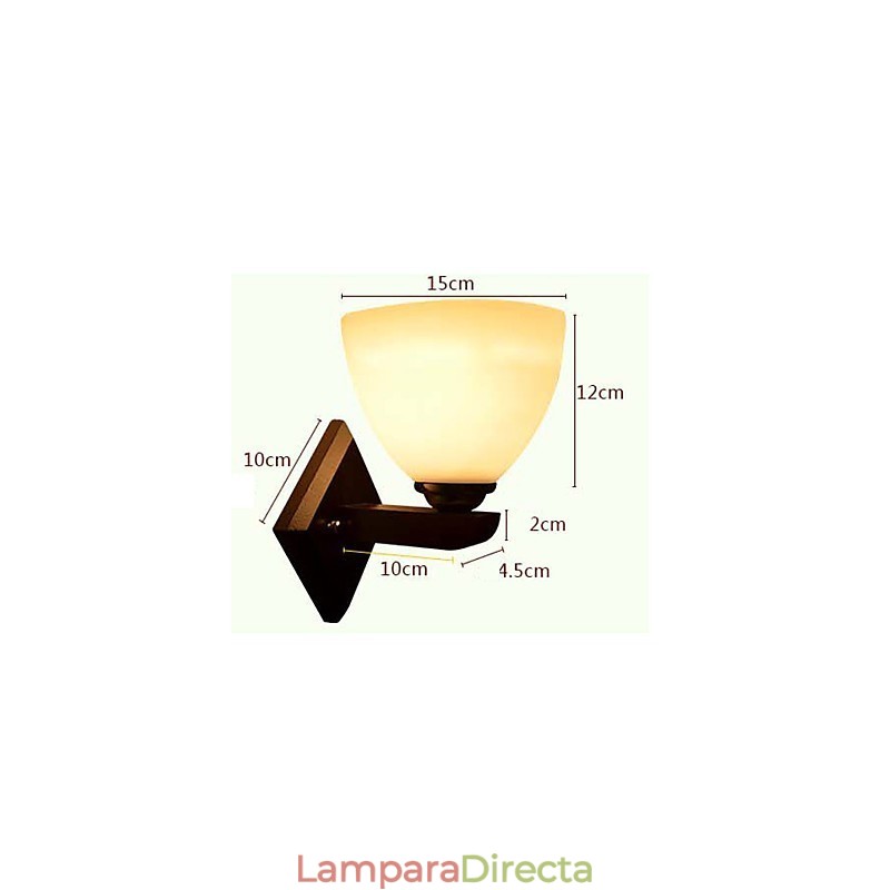 Lámpara de pared de cristal cálida y moderna para la cabecera de la cama.