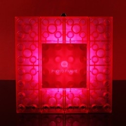 Marco de bloques creativos, luz de colores, lindos pequeños regalos, lámpara de pared, luces con gancho para cinturón