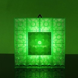 Marco de bloques creativos, luz de colores, lindos pequeños regalos, lámpara de pared, luces con gancho para cinturón