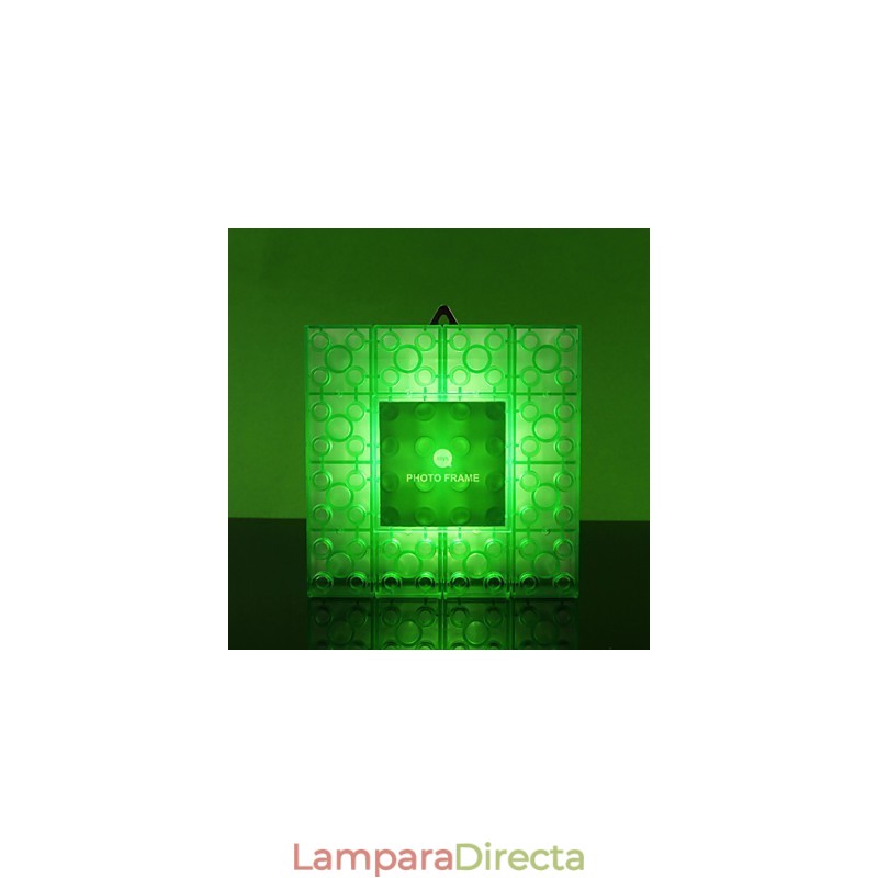 Marco de bloques creativos, luz de colores, lindos pequeños regalos, lámpara de pared, luces con gancho para cinturón