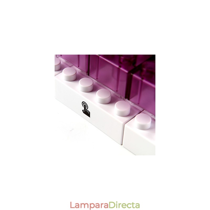 Marco de bloques creativos, luz de colores, lindos pequeños regalos, lámpara de pared, luces con gancho para cinturón