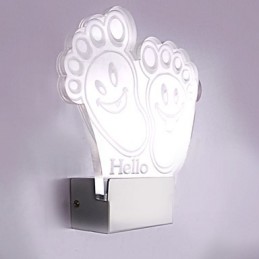 Lámpara de pared acrílica de PVC con chip de luz, moderna y contemporánea de metal.