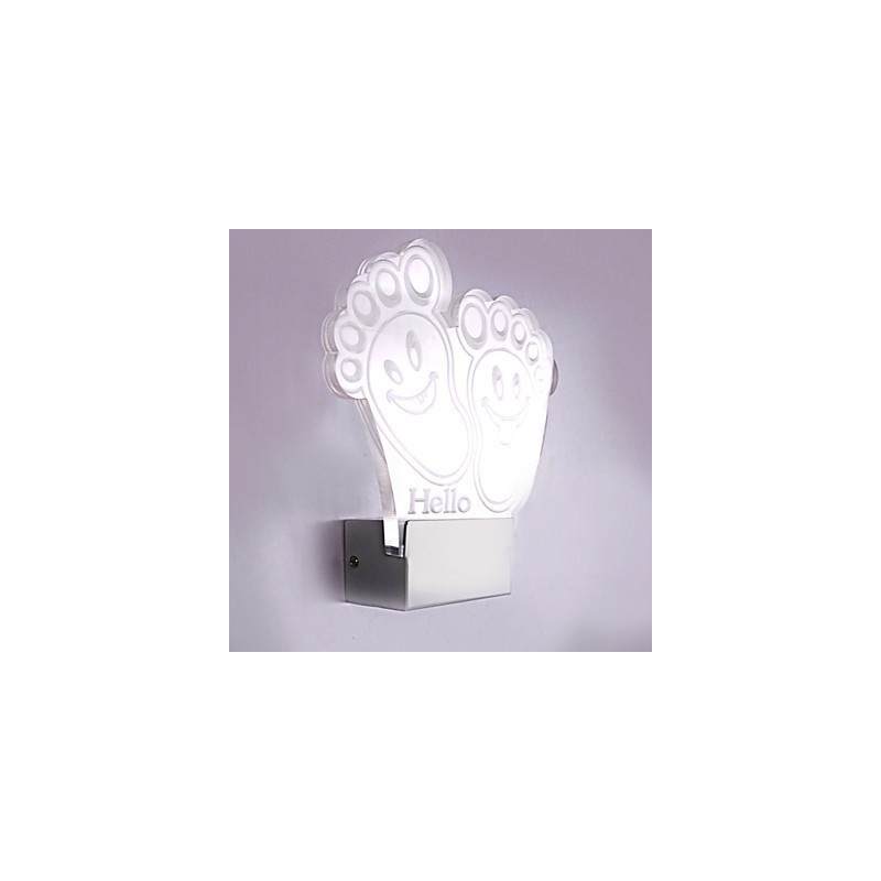 Lámpara de pared acrílica de PVC con chip de luz, moderna y contemporánea de metal.